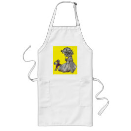 Lila Fairy & Girl Apron Långt Förkläde