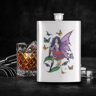 Lila Fairy Mushroom Butterflies Fickplunta