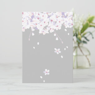 lila fall blommigt sakura-programhälsningskort program