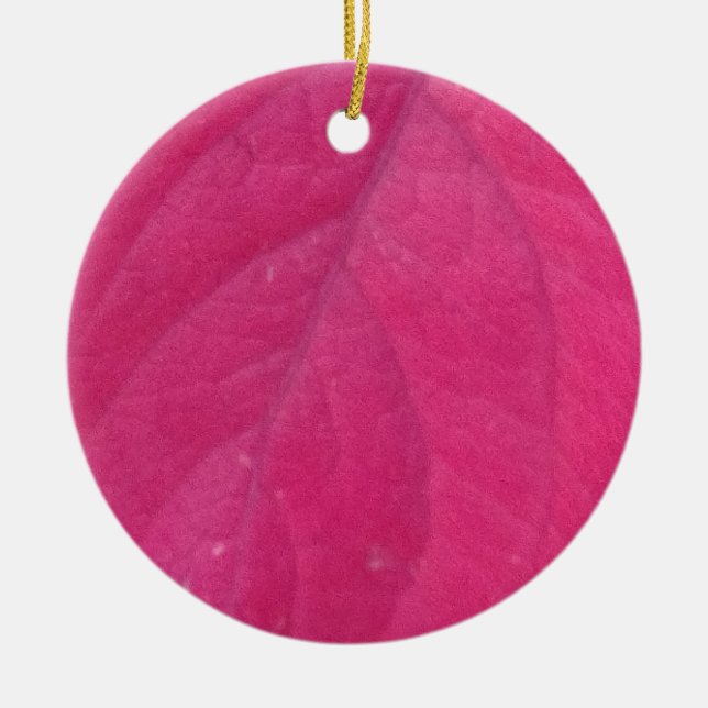 Lila Fall Löv Julgransprydnad Keramik (Framsidan)