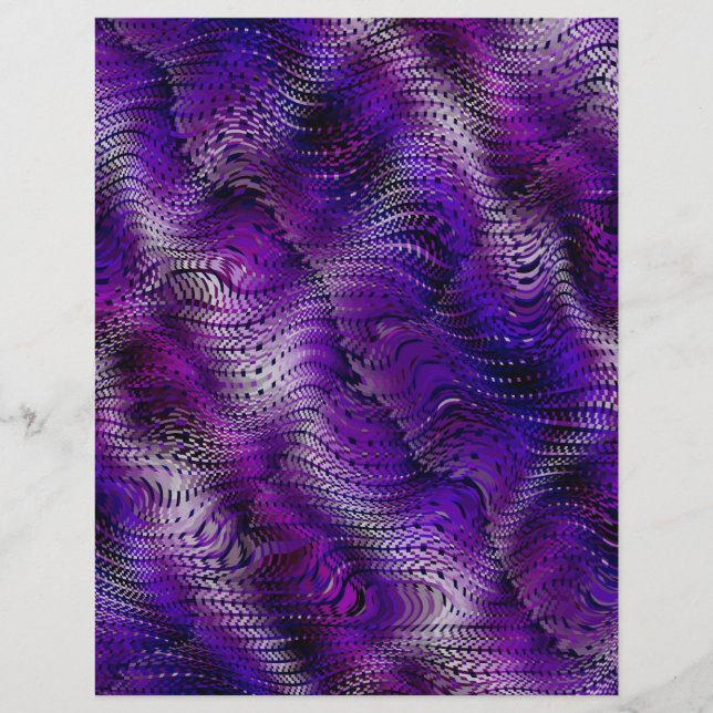 Lila falsk ormbunksormad bulk scrapbookpapper reklamblad (Framsidan)