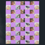 Lila Family Collage Photo Mönster Fleece Blanket<br><div class="desc">Den här fototäckfiltren är perfekt för vilket rum som helst i ditt hem! Du kan använda det som ett sängomslag,  eller till och med som en vägg hänger. En perfekt och ett unikt dekorativt biet i ditt sovrum eller vardagsrum. Börja anpassa din nu!</div>