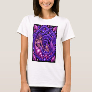 Lila fantasimermaid-duo Ocean Dream Art Poster T Shirt