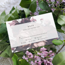 Lila Fantasy Blommigt Ro Bröllop OSA-kort