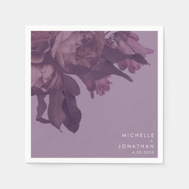 Lila Fantasy Bröllop Bord Napkins Pappersservett (Framsidan)