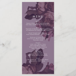 Lila Fantasy Bröllop Menu Meny