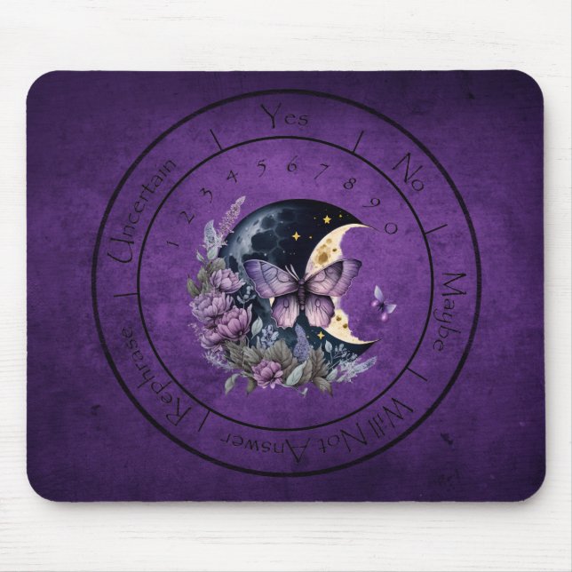 Lila Fantasy Butterfly Pendulum Mat Musmatta (Framsidan)