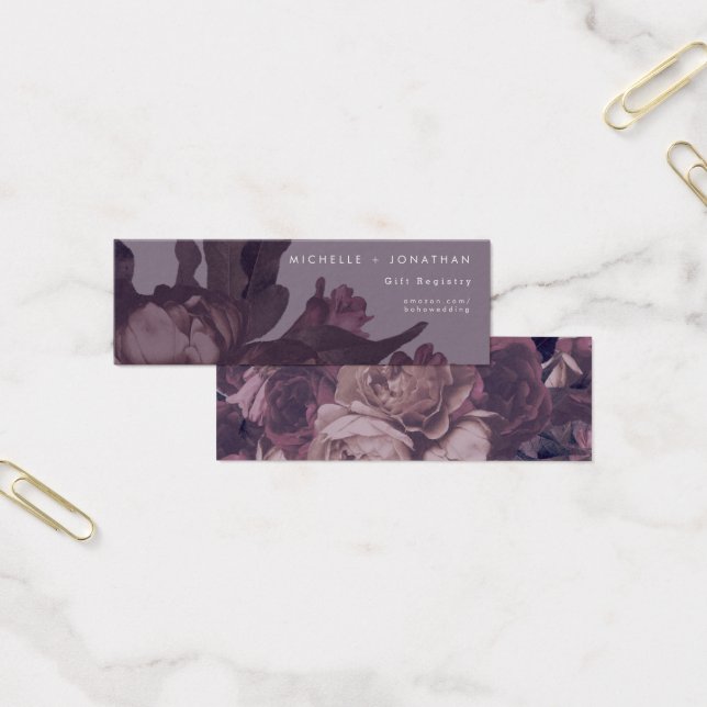 Lila Fantasy Gift-registreringskort Litet Visitkort (Kontor)