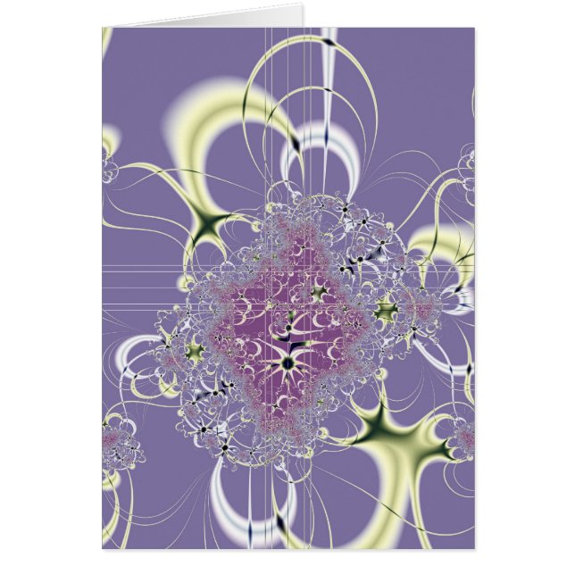 Lila Fantasy Hälsningskort (Framsidan)
