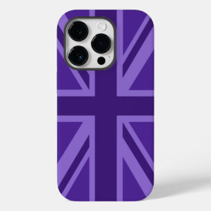 Lila Färg Union Jack British Flagga Design