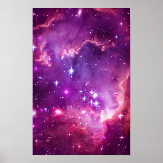 Lila Färgad Lilla Magelliska Molnet Poster (Framsidan)