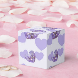 Lila Färgad Wisteria Heart Design Bröllop Presentaskar