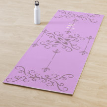 Lila Färgdesignad Yogamatta