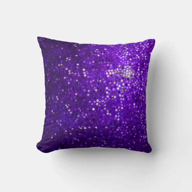 Lila Faux Glam Glitter Gnistra Pillows Kudde (Framsida)