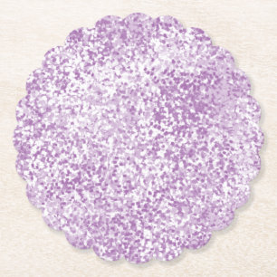 Lila Faux Glitter Mönster Chic Underlägg Papper