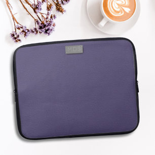Lila Faux Leather Se Monogrammed Laptop sleeve