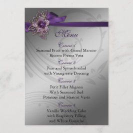 Lila FAUX vintage  brooch Bröllop Meny