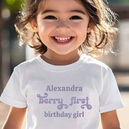 Lila fe första bär första födelsedag t shirt