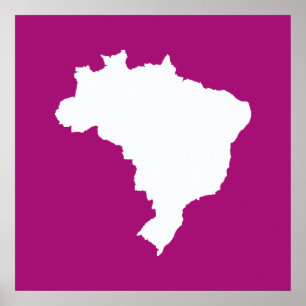 Lila Festive Brazil vid Emporiomoffa Poster
