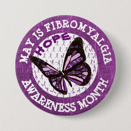 Lila Fibromyalgia Awareness Month Ribbon Button Knapp