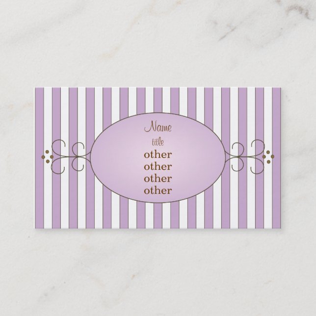 Lila Finare Cake Visitkort (Framsida)