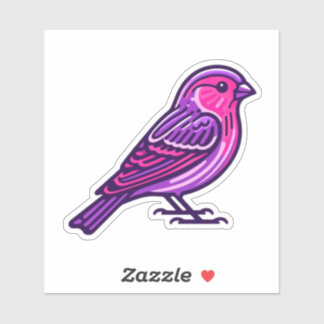 Lila Finch bird Anpassningsbar-cut vinyl Sticker Klistermärken
