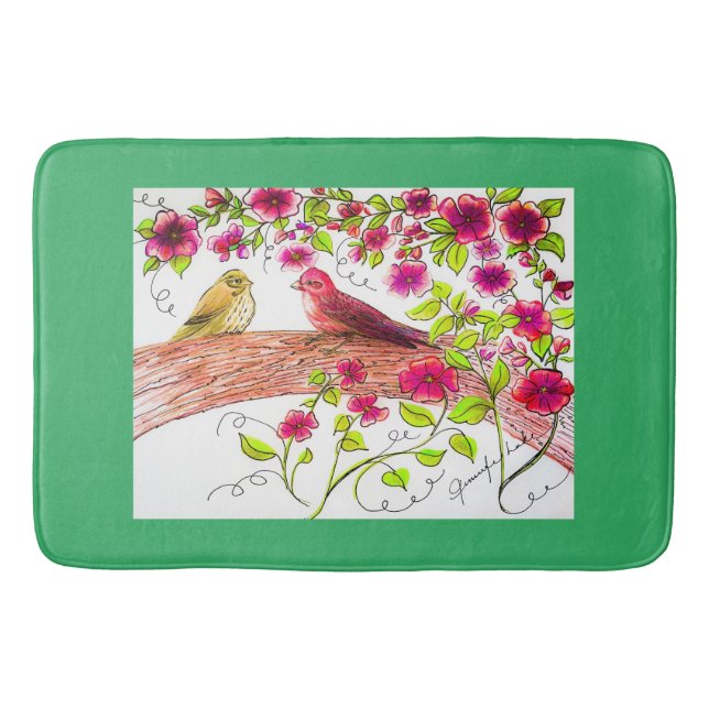 Lila Finch Bord Springer Badrumsmatta (Framsidan)