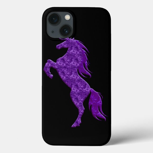 Lila Fire Unicorn iPhone 6 Fodral (Baksida)