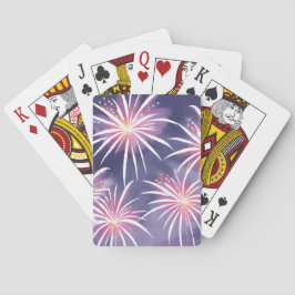 Lila Fireworks | Pastel Watercolor Casinokort