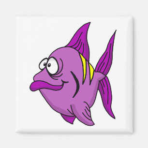 Lila Fish Magnet