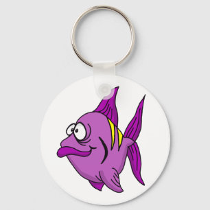 Lila Fish Nyckelring