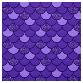 Lila fisk  mönster med glitter, effekt tyg