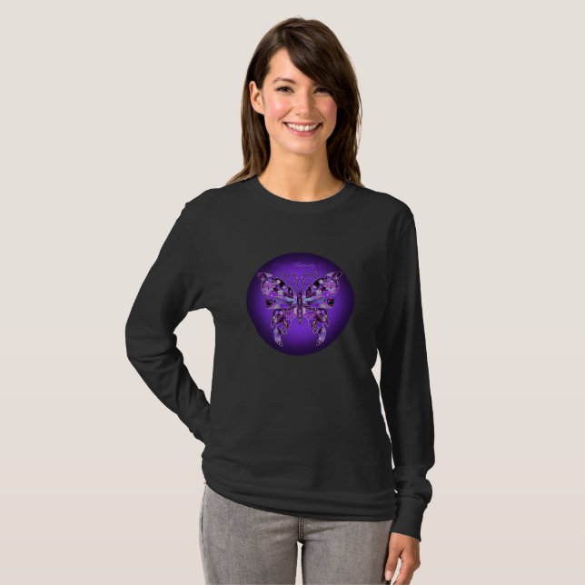 Lila Fjäril 31 T Shirt (Hel framsida)