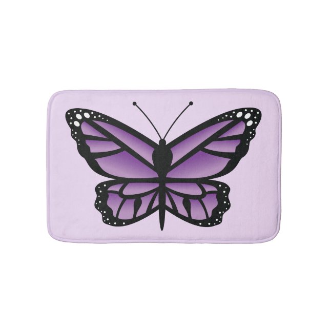 Lila Fjäril Badrumsmatta (Framsidan)