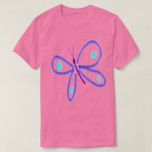 Lila Fjäril Bärbar Konst T Shirt
