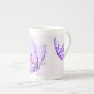 Lila Fjäril Ben Kina Mugg Benporslin Mugg