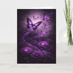 Lila fjäril - Dark Bloom kollektion Kort