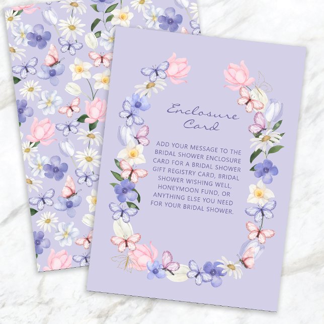Lila Fjäril Tilläggskort (Purple Butterfly Enclosure Card
)