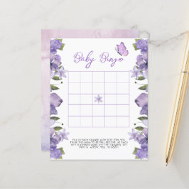 Lila Fjärilar Wildflower Baby Bingo Spel