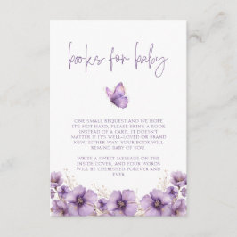 Lila fjärilsböcker för bebisar, bebisförsäljning tilläggskort