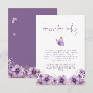 Lila fjärilsböcker för bebisar, bebisförsäljning tilläggskort