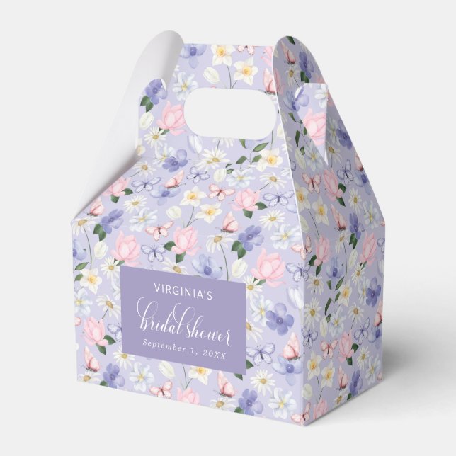 Lila fjärilsgaveask presentaskar (Framsidan Sidan)