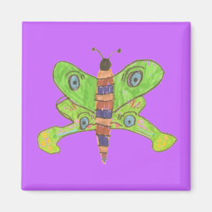 Lila fjärilsmagnet magnet