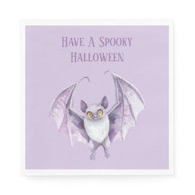 Lila Fladdermus Kuslig Halloween
