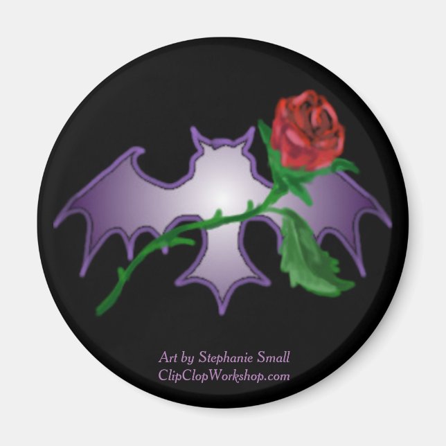 Lila Fladdermus med Ro Magnet (Framsidan)