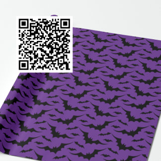 Lila Fladdermus Mönster Presentpapper