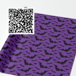 Lila Fladdermus Mönster Presentpapper