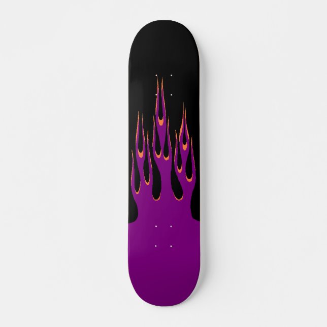 Lila Flames Skateboard (Framsida)