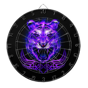 Lila Flaming Fire Tiger Darttavla