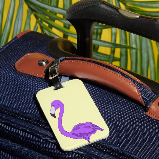 Lila Flamingo Bag Märkre Bagagebricka (Framsida Insitu 1)